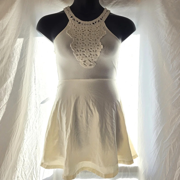 Express Dresses & Skirts - Pretty Crochet Skater Dress EUC